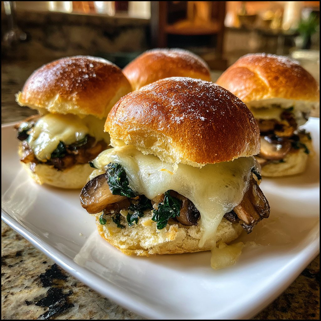 Easy Slider Mushroom Swiss Veggie Sliders