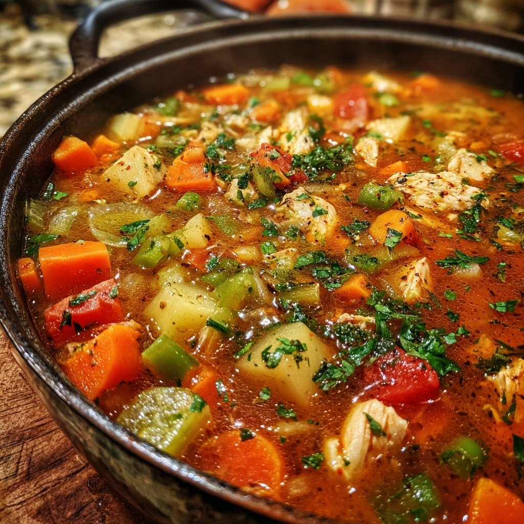 Spring Chicken Vegetable Soup