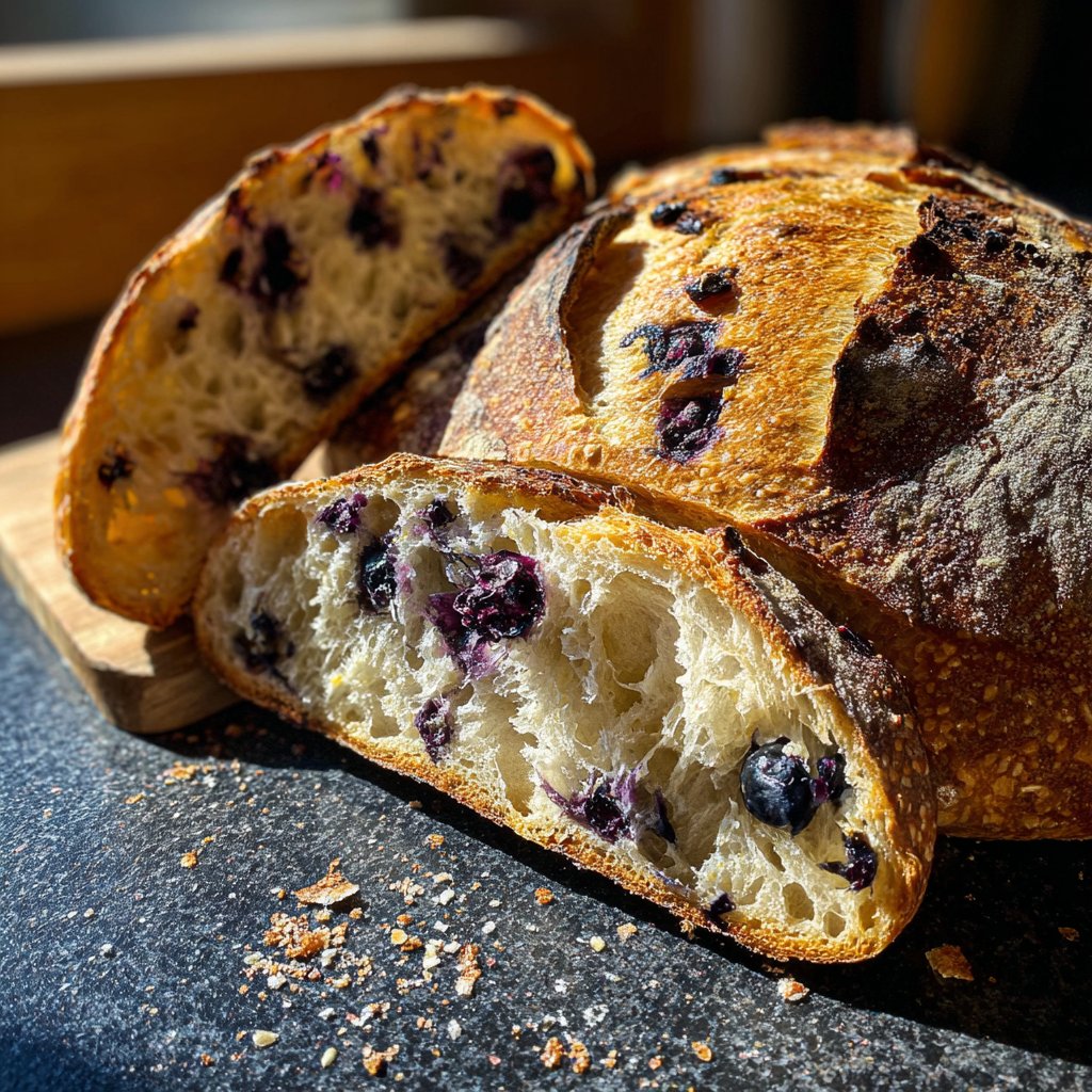 Blueberry Lemon Sourdough Bread From Scratch