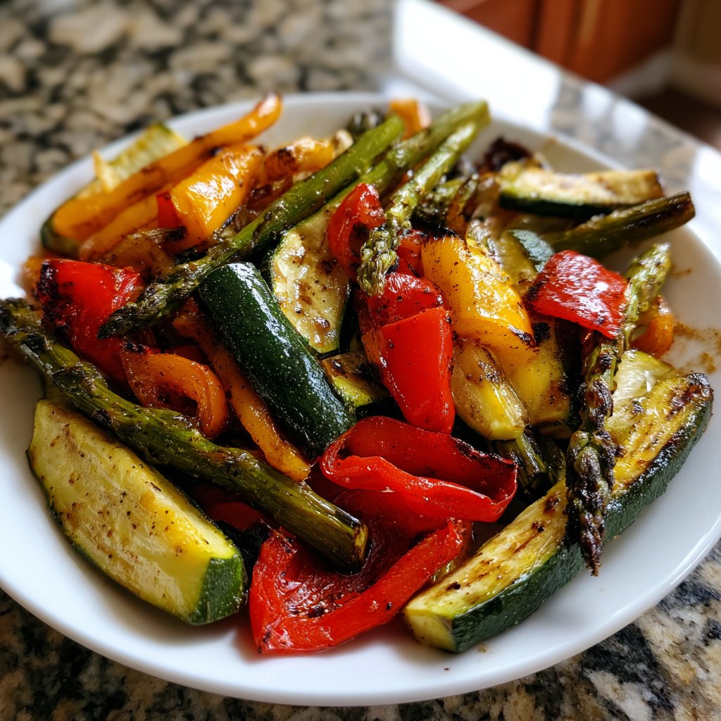 Healthy Dinner Grilled Veggie Plate