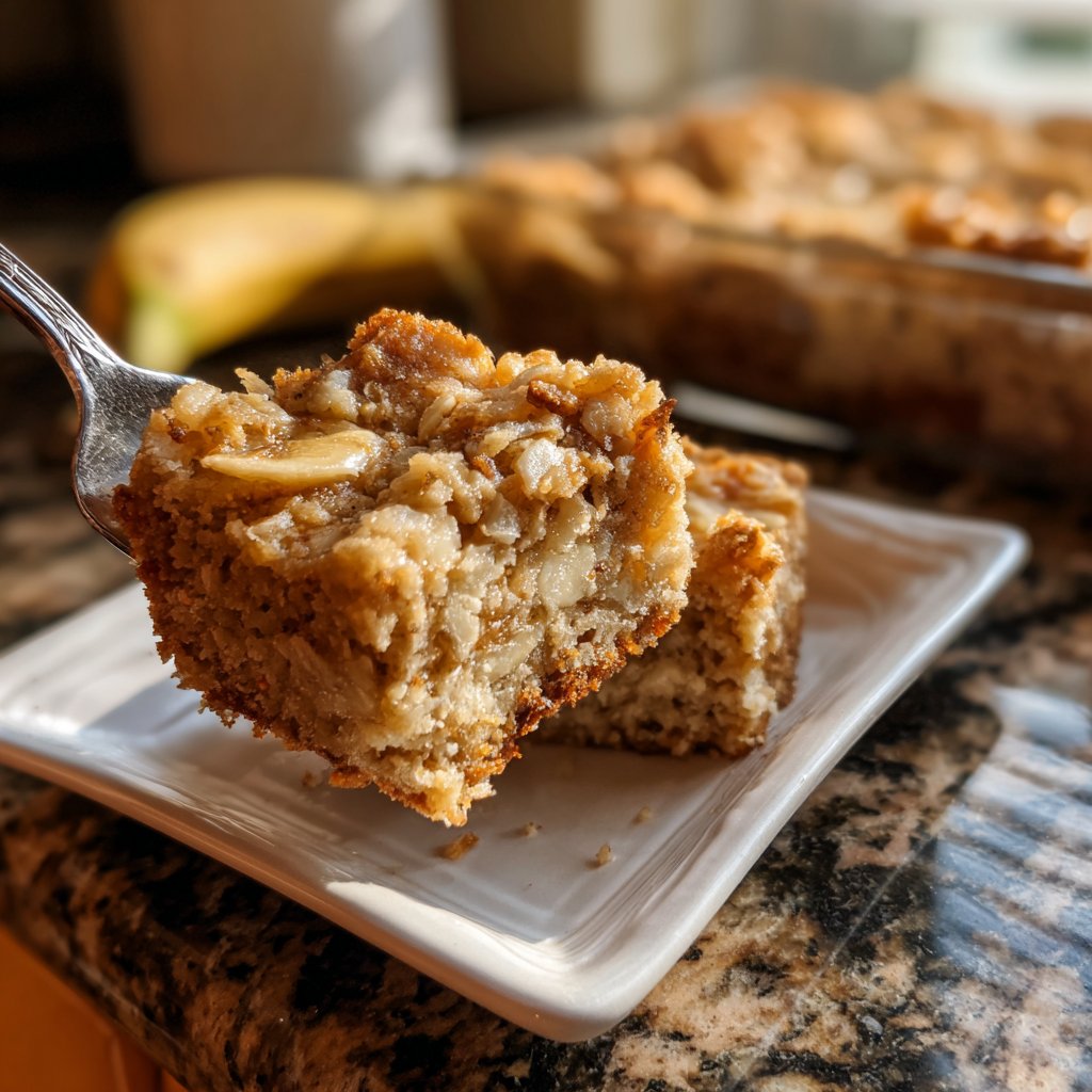 Banana Oat Yogurt Squares