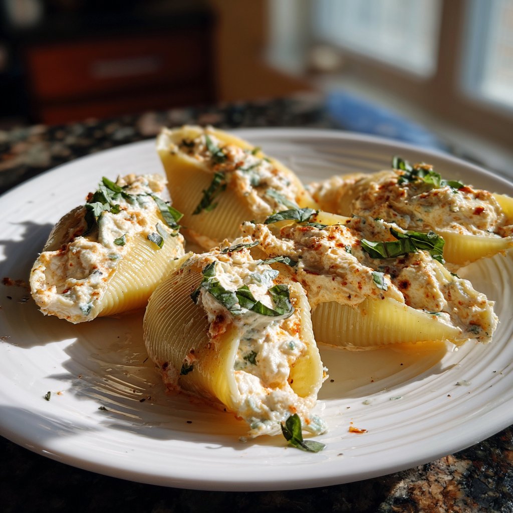 Stuffed Pasta Shells with Ricotta Cream