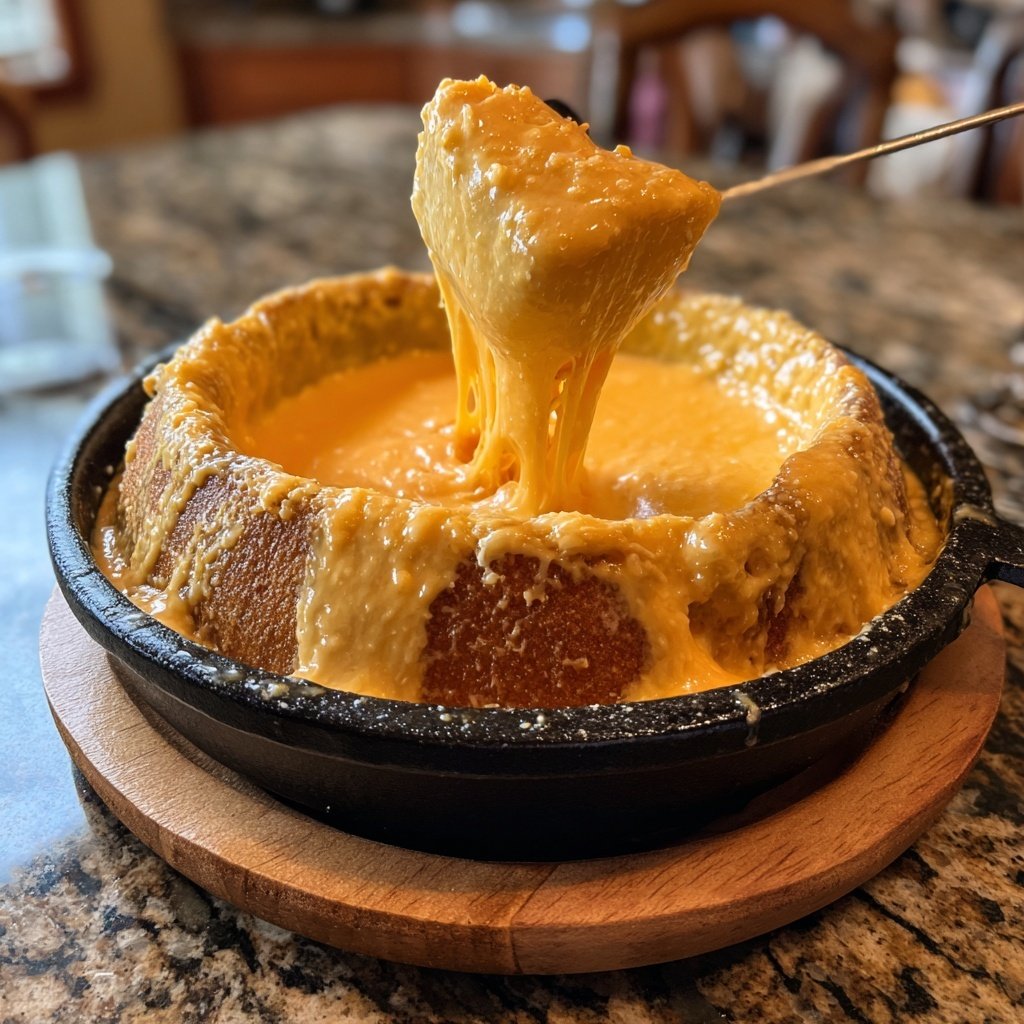 Fondue with Cheddar and Mustard