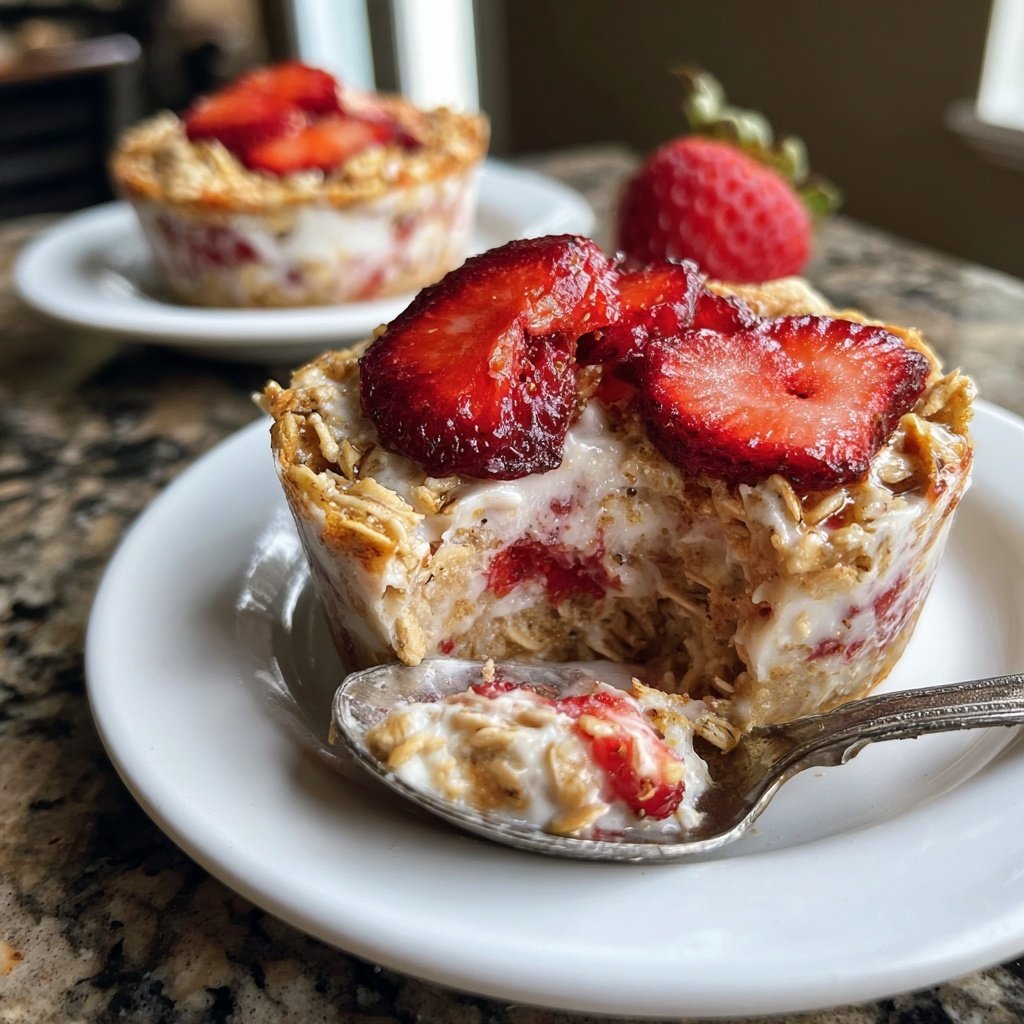 Strawberry Banana Oatmeal Cups