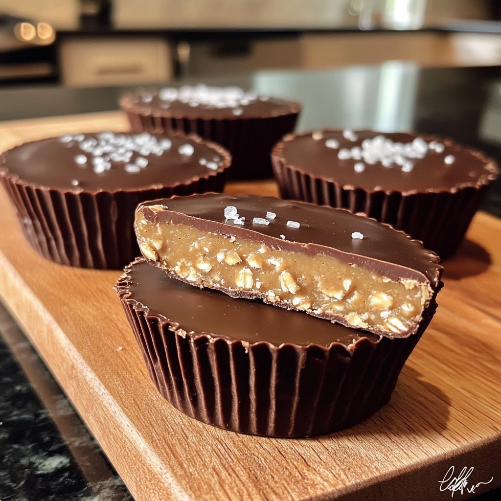 Homemade Peanut Butter Cups with Oats