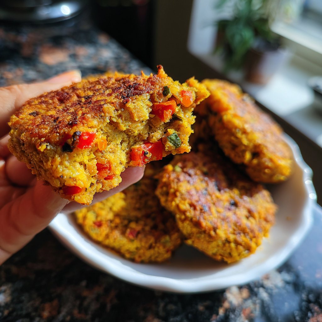 Baked Veggie Chickpea Fritters