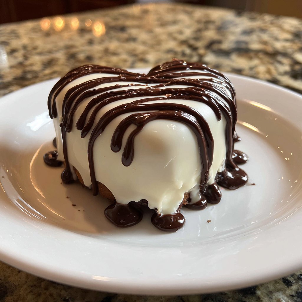 Mini Heart Cake with White Chocolate