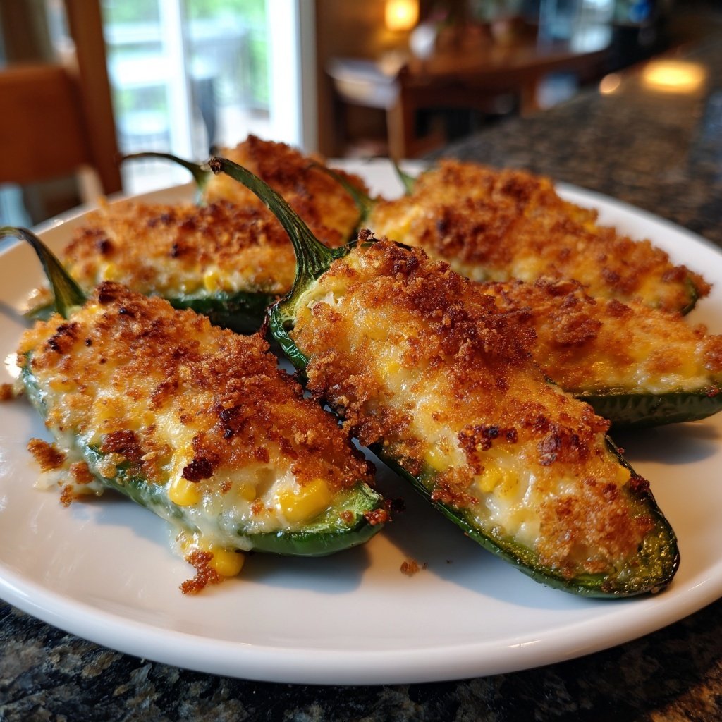 Jalapeno Poppers Stuffed with Corn