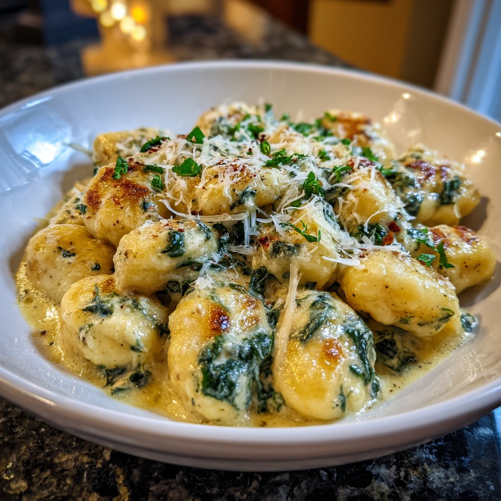 Romantic Creamy Tuscan Gnocchi