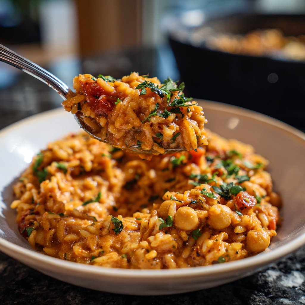 Creamy Tomato Chickpea Rice