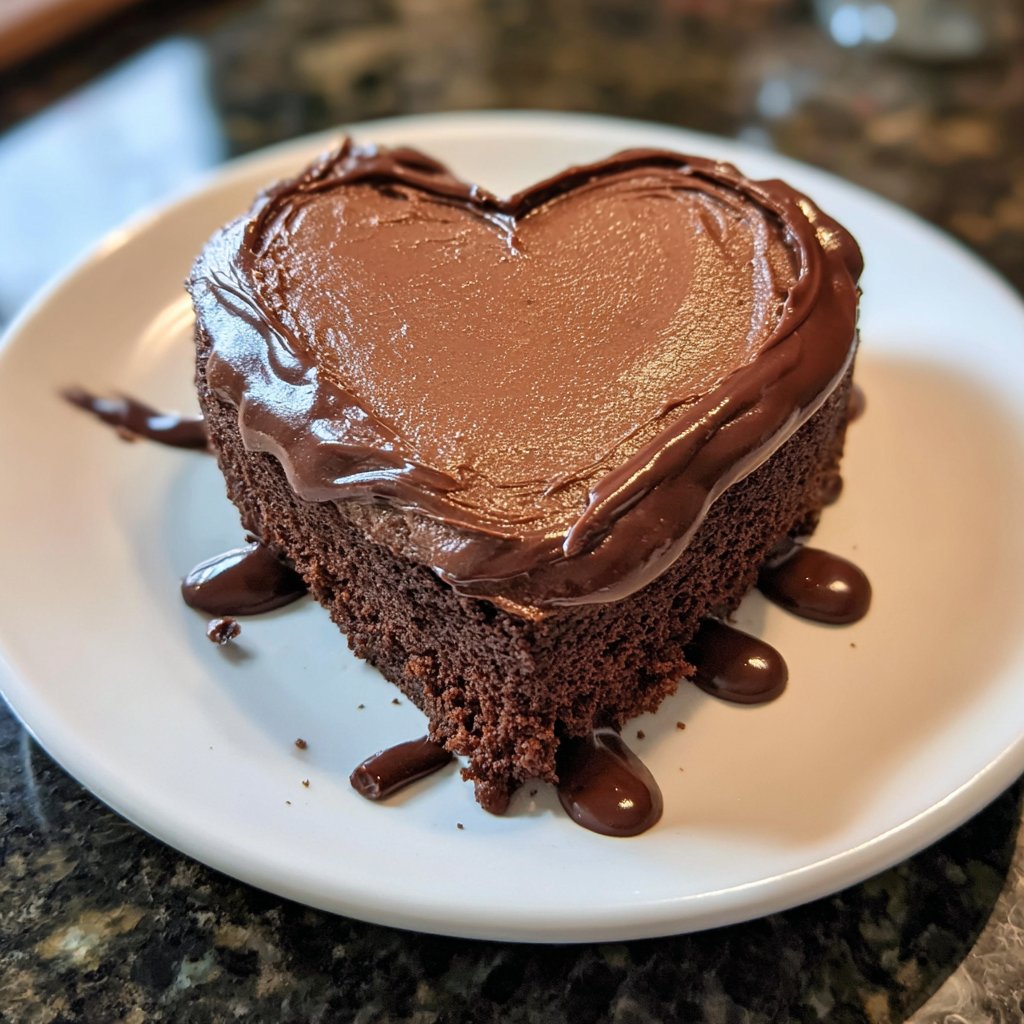 Mini Heart Cake with Mocha Frosting