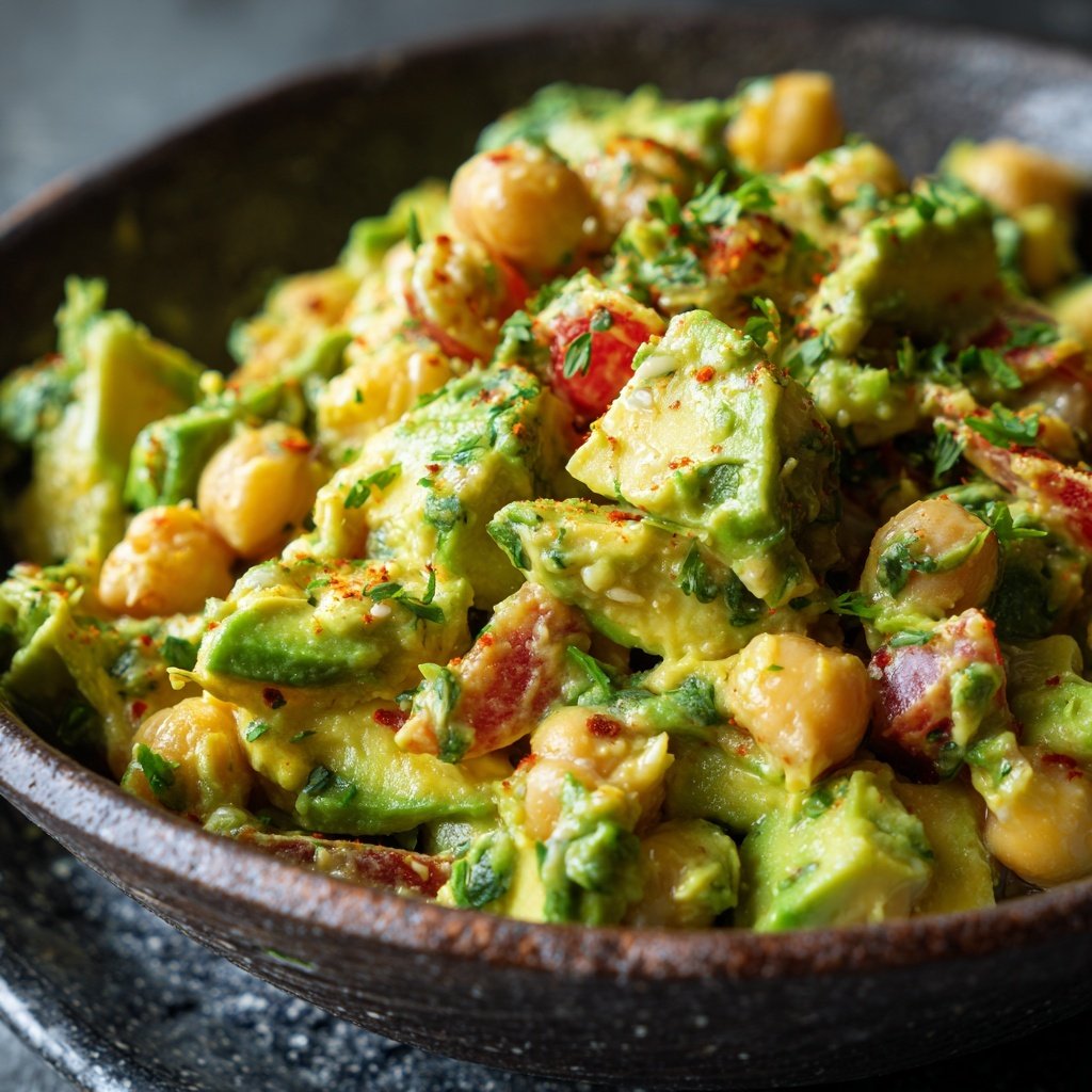 Healthy & Light Avocado Chickpea Salad