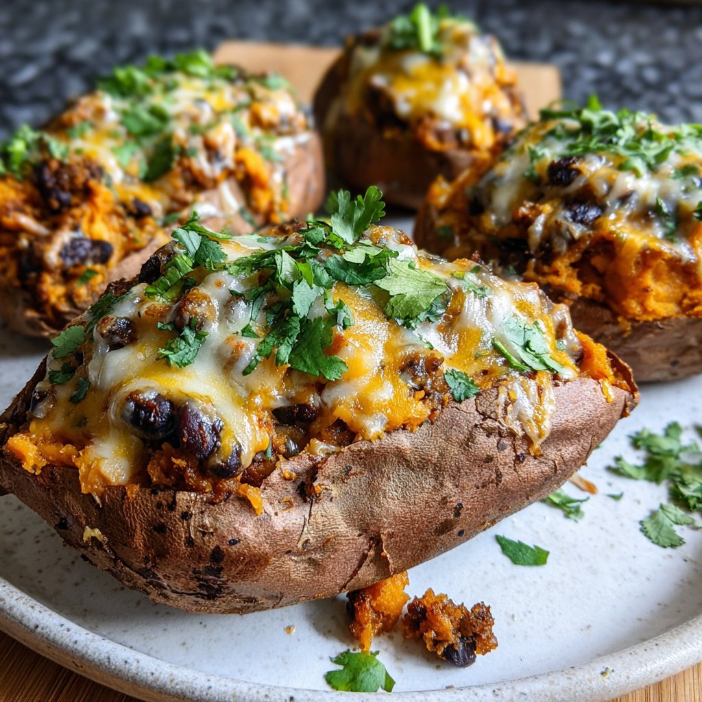 Valentine Dinner Stuffed Sweet Potatoes