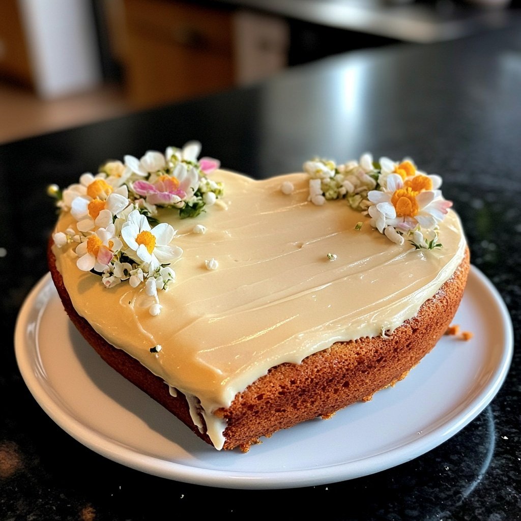 Mini Heart Cake with White Chocolate