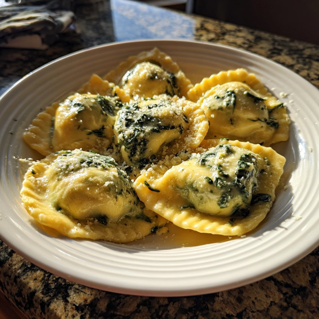Heart-Shaped Spinach Ravioli