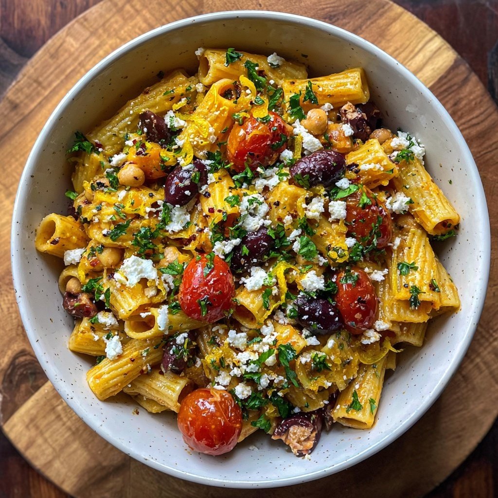 Mediterranean Chickpea Pasta