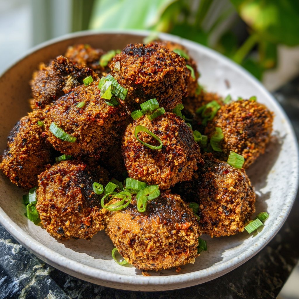 Jamaican Jerk Mushroom Bites