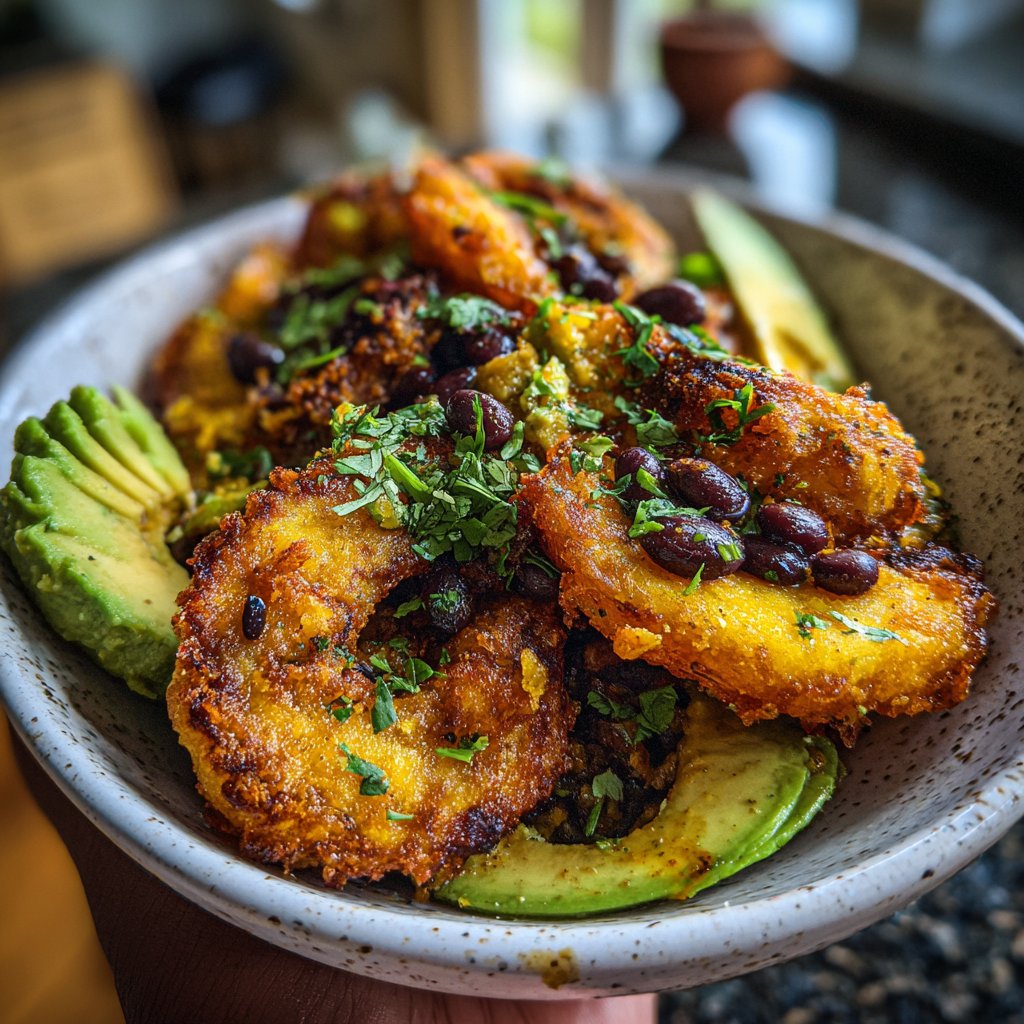 Jamaican Fried Plantain Bowls