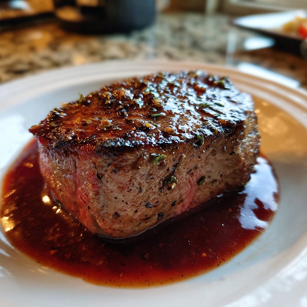 Romantic Filet Mignon with Red Wine Sauce