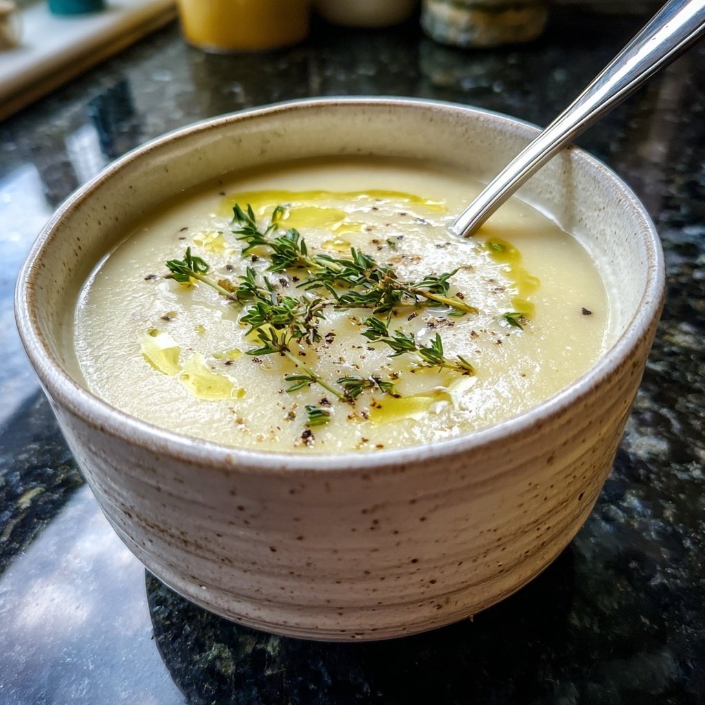 Creamy Lemon White Bean Soup Bowl